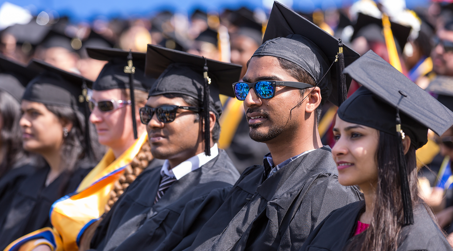 Grads at commencement 